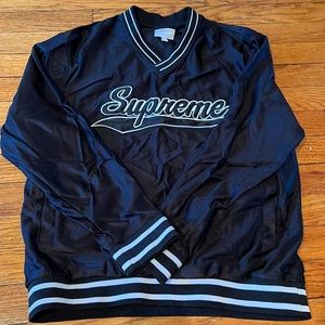 Supreme v-neck nylon sweatshirt